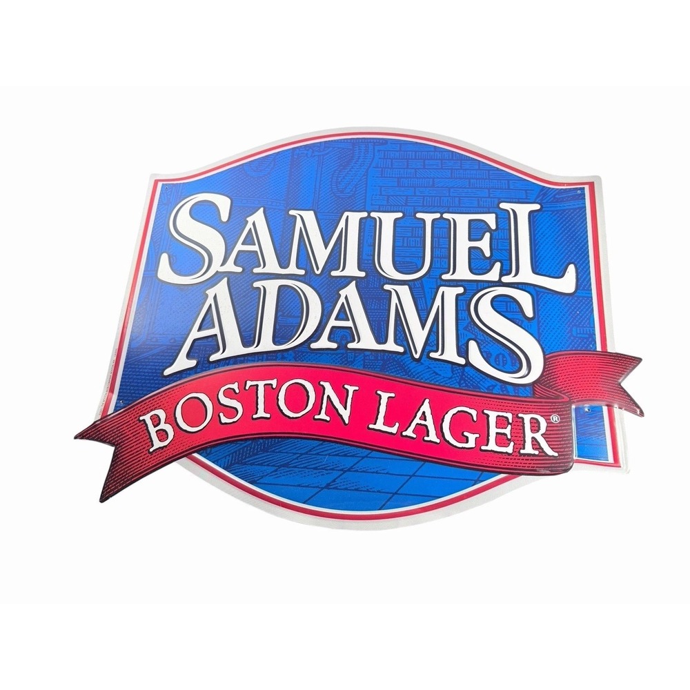 Vintage Samuel Adams Brewer  Boston Lager Metal Tin Beer Bar Sign 2009 25" x 21"